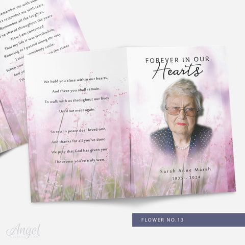 Memorial Card Flower no.13