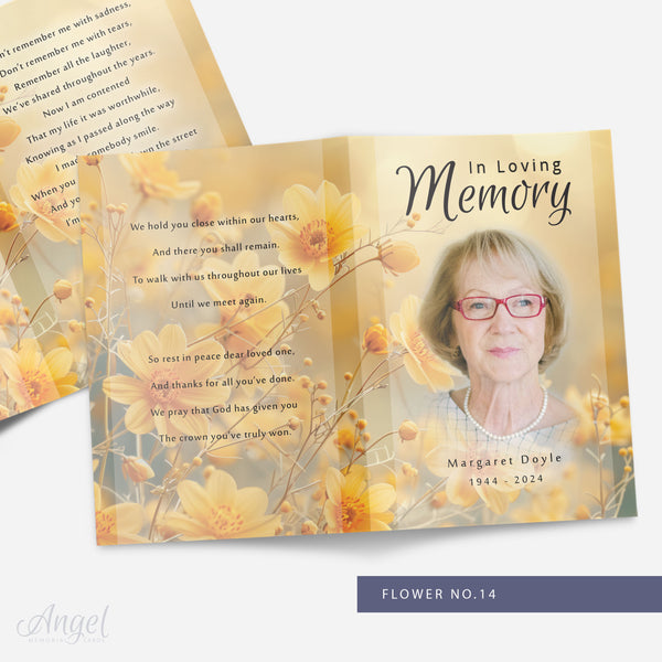 Memorial Card Flower no.14