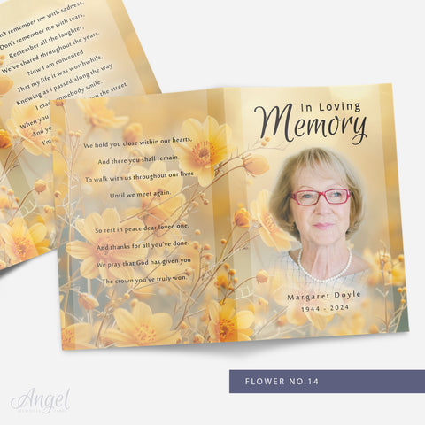 Memorial Card Flower no.14