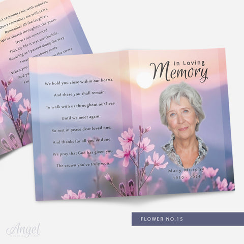 Memorial Card Flower no.15