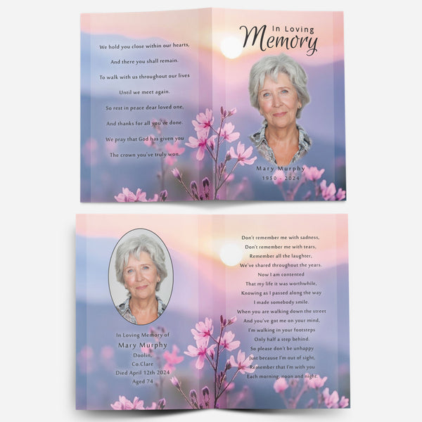 Memorial Card Flower no.15