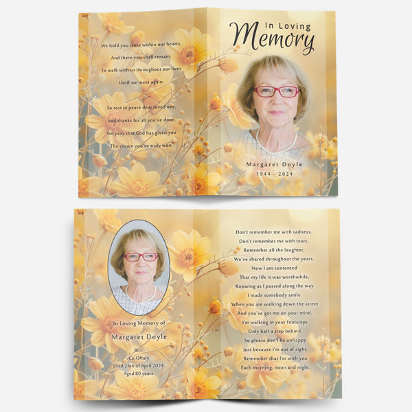 Memorial Card Flower no.14