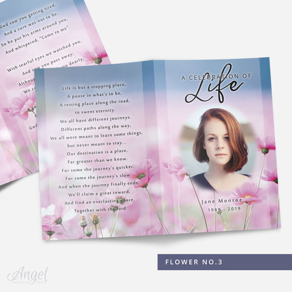 Memorial Card Flower no.3