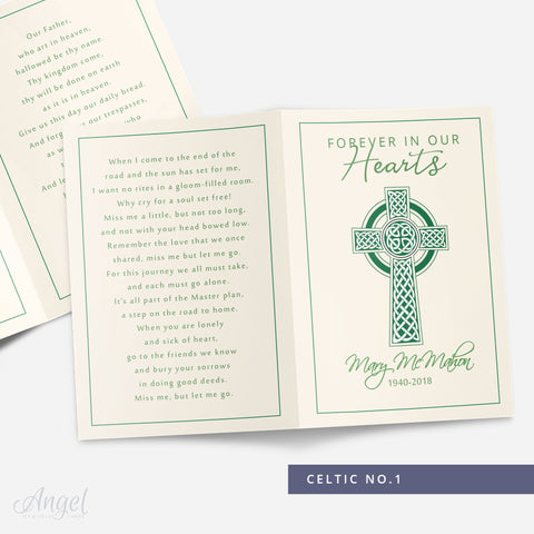 Celtic Memorial Card