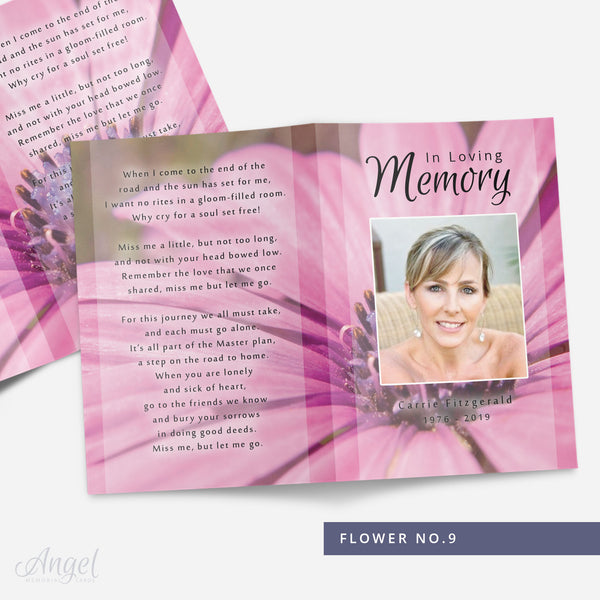 Memorial Card Flower no.9