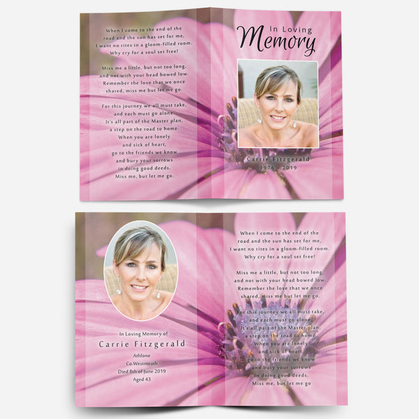 Memorial Card Flower no.9