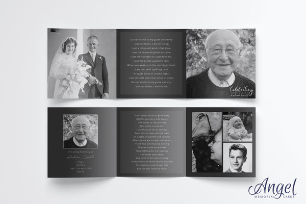 Trifold lifetime Memorial Card
