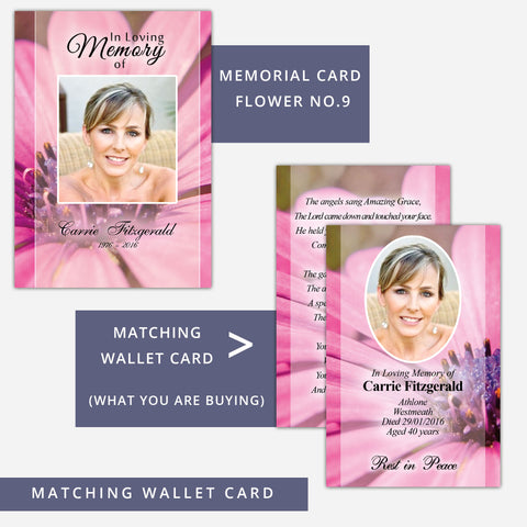 Wallet Memorial Card (Match my Memorial Card)