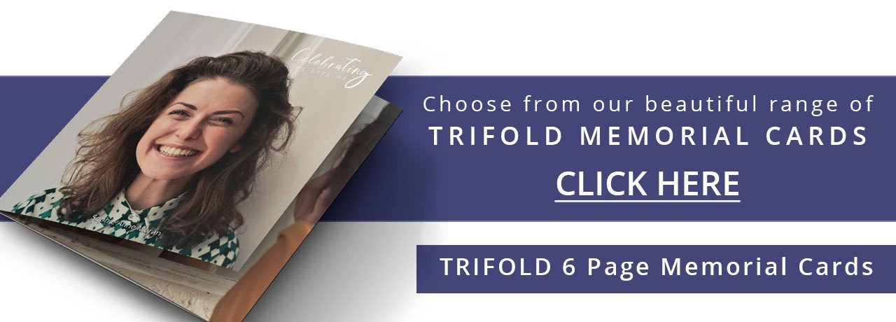 Trifold Lifetime Memorial Cards